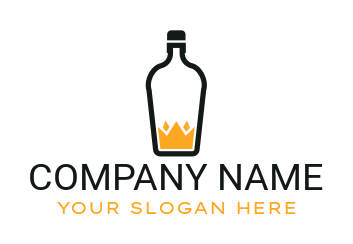 liquor store logo online bottle with crown