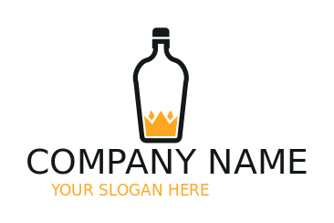 liquor store logo online bottle with crown