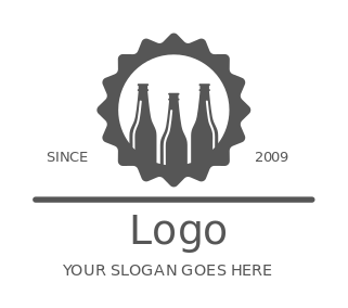 pub logo bottles in beer bottle cap