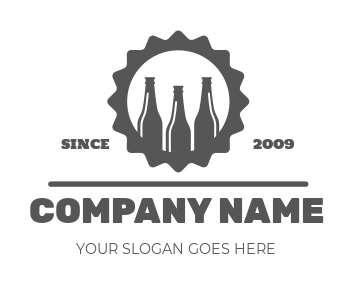 pub logo bottles in beer bottle cap