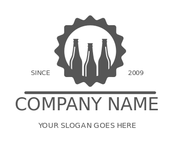 pub logo bottles in beer bottle cap