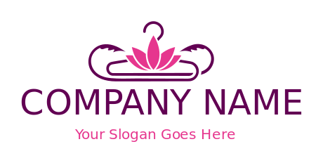 boutique logo image lotus flower in hanger
