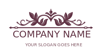 beauty logo symbol ornaments with leaves