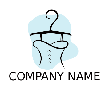 apparel logo line art corset on hanger 