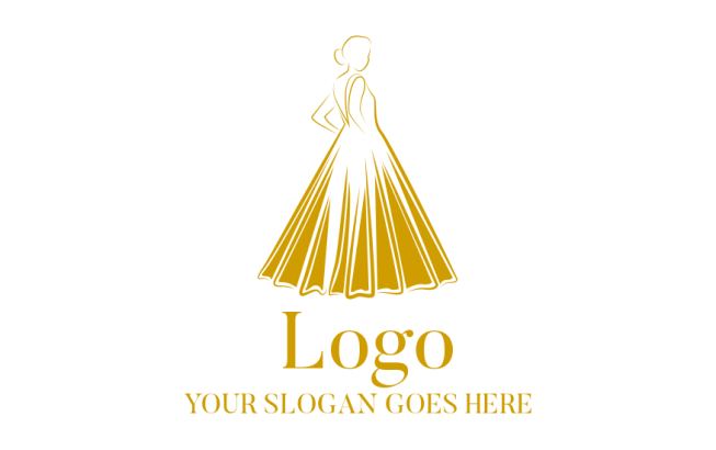 logo design for dress Dress Logo, Boutique Logo, Couture Logo, Evening Gown Logo, Gold Fashion Logo, Designer Seamstress Logo, Dress Shop Logo, Premade Logo,