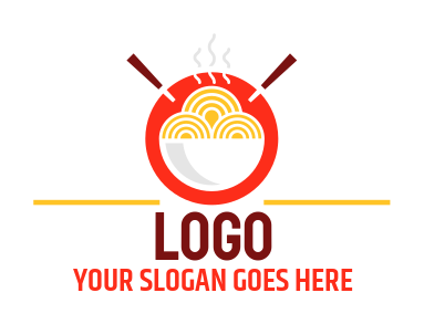 restaurant logo maker bowl of noodles