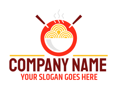 restaurant logo maker bowl of noodles