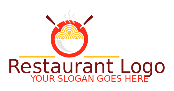 restaurant logo maker bowl of noodles