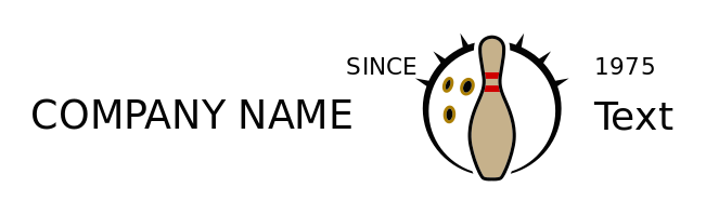 sports logo template bowling ball and pin