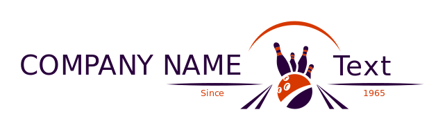 sports logo maker bowling pins and ball