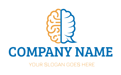 medical logo brain merged with speech bubble