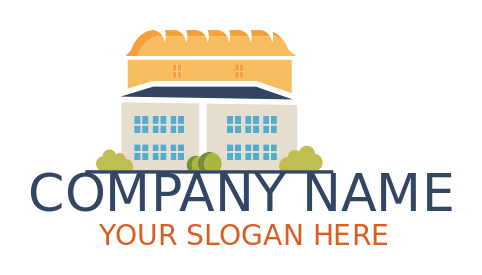 bed and breakfast logo bread on top of building