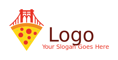 Brooklyn Bridge with pizza slice