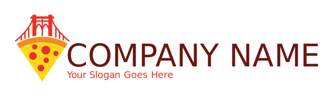 Brooklyn Bridge with pizza slice