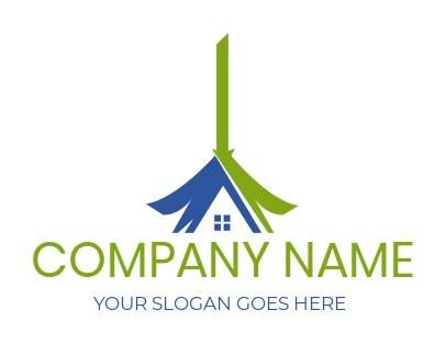 cleaning logo broom on house roof PNG JPEG