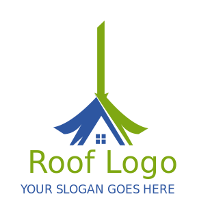 cleaning logo broom on house roof PNG JPEG
