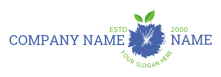 restaurant logo icon paint forming blueberry