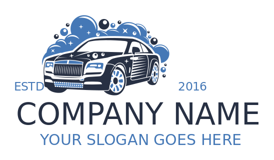 cleaning logo icon bubbles on car