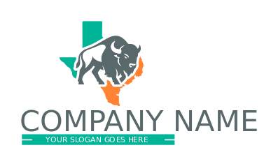 Buffalo Bayou in Texas state outline