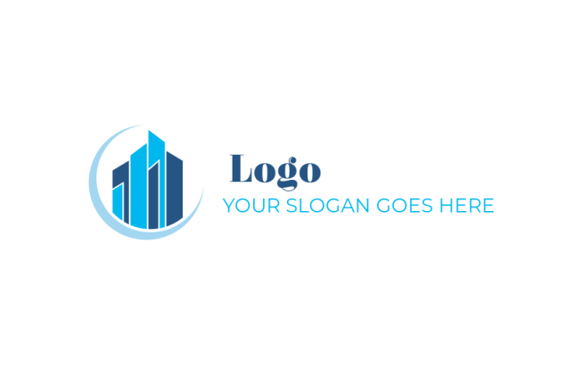 create a real estate logo building on crescent - logodesign.net