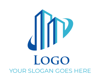construction logo building steel frame structure