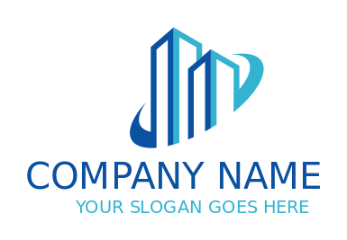 construction logo building steel frame structure