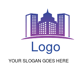 real estate logo image building with windows
