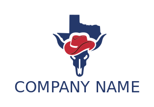 bull horn wearing cowboy hat in Texas