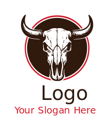 bull skull with horns 