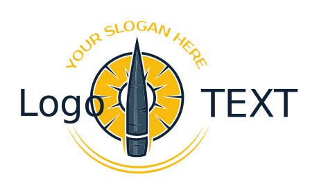 games logo icon bullet in compass