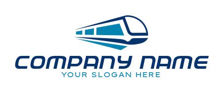 transportation logo minimal design bullet train