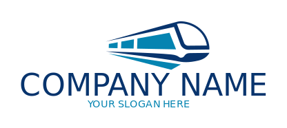transportation logo minimal design bullet train
