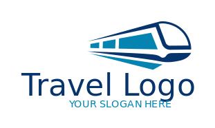 transportation logo minimal design bullet train