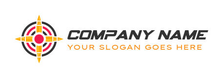games logo bullets forming shooting target