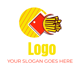 fast food restaurant logo bunch of chips in packet