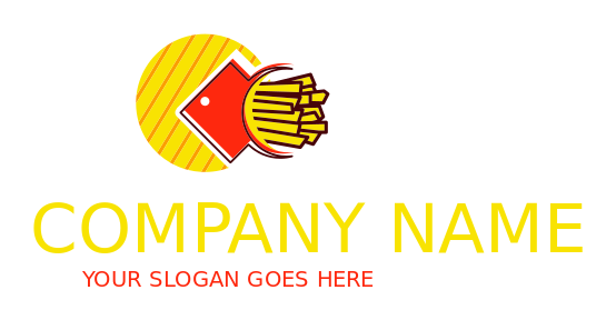 fast food restaurant logo bunch of chips in packet