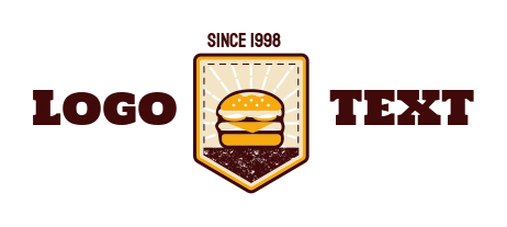 restaurant logo icon burger in vintage pocket