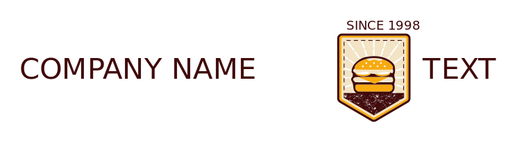 restaurant logo icon burger in vintage pocket