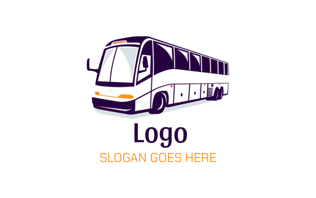 Make a unique logo of bus for tour
