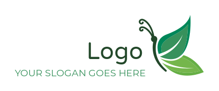 make a pet logo of butterfly with leaves wings