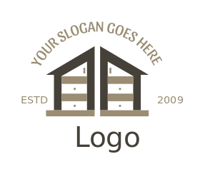 construction logo cabinet formed house