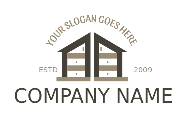 construction logo cabinet formed house