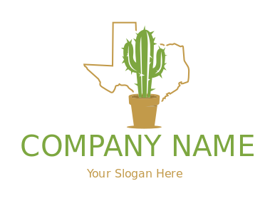 cactus in Texas map outline