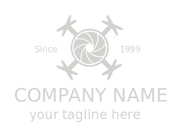 photography logo camera shutter of drone