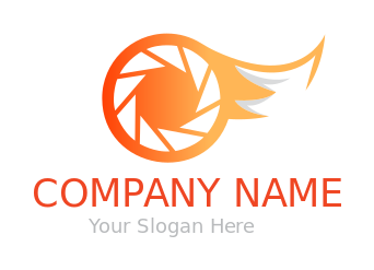  photography logo camera shutter with fox tail