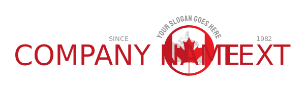 travel logo maker Canada maple leaf in circle