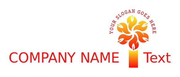 arts logo candle with many flames forming flower