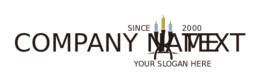 home improvement logo candles on stand