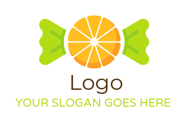 candy shop logo in orange slices and jelly