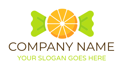 candy shop logo in orange slices and jelly